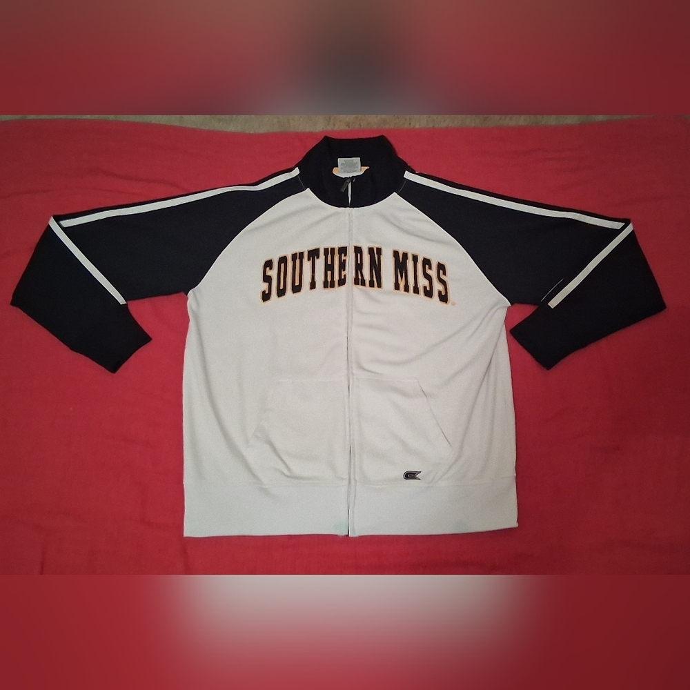 University of Southern Miss USM! Colloseum Full Zip Fleece Track Jacket Sz XL